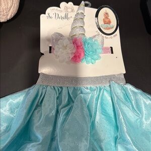 NWT 12-18 mo Unicorn Headband and Skirt Halloween costume!